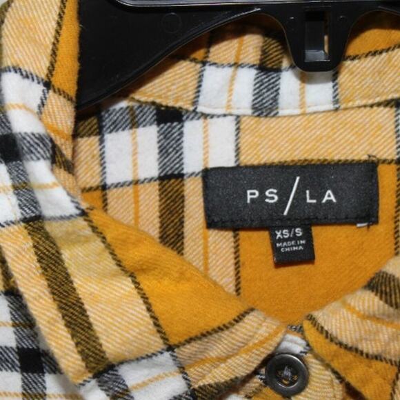 2 PacSun PS/LA Boyfriend Flannel Plaid Long Sleeve XS/S Button Down Shirt Top - Picture 6 of 7